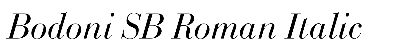 Bodoni SB Roman Italic